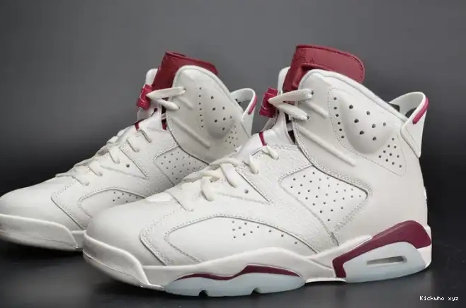 6 Retro Jordan Air white 384664-116 Maroon 0516